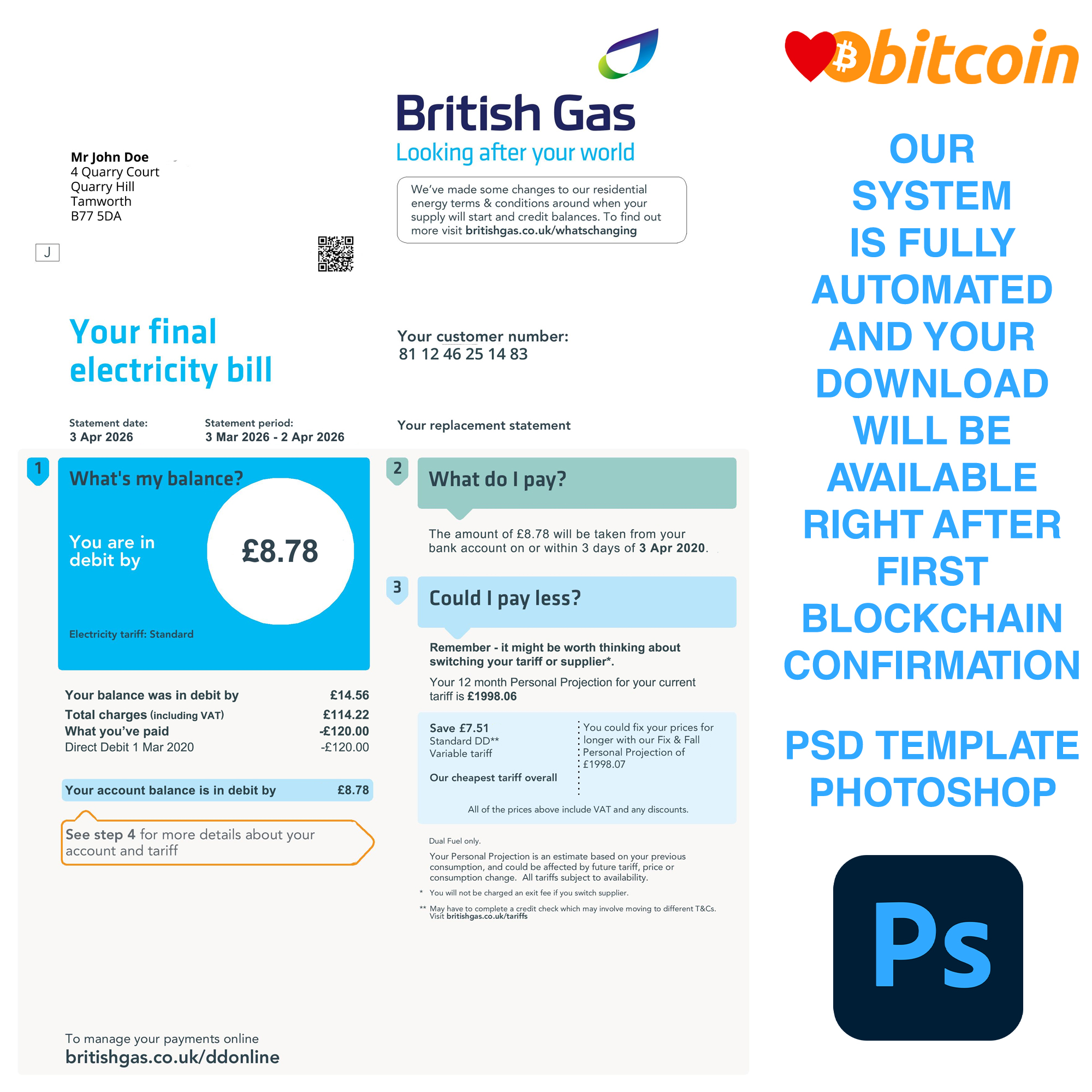 British Gas Bill Template Download