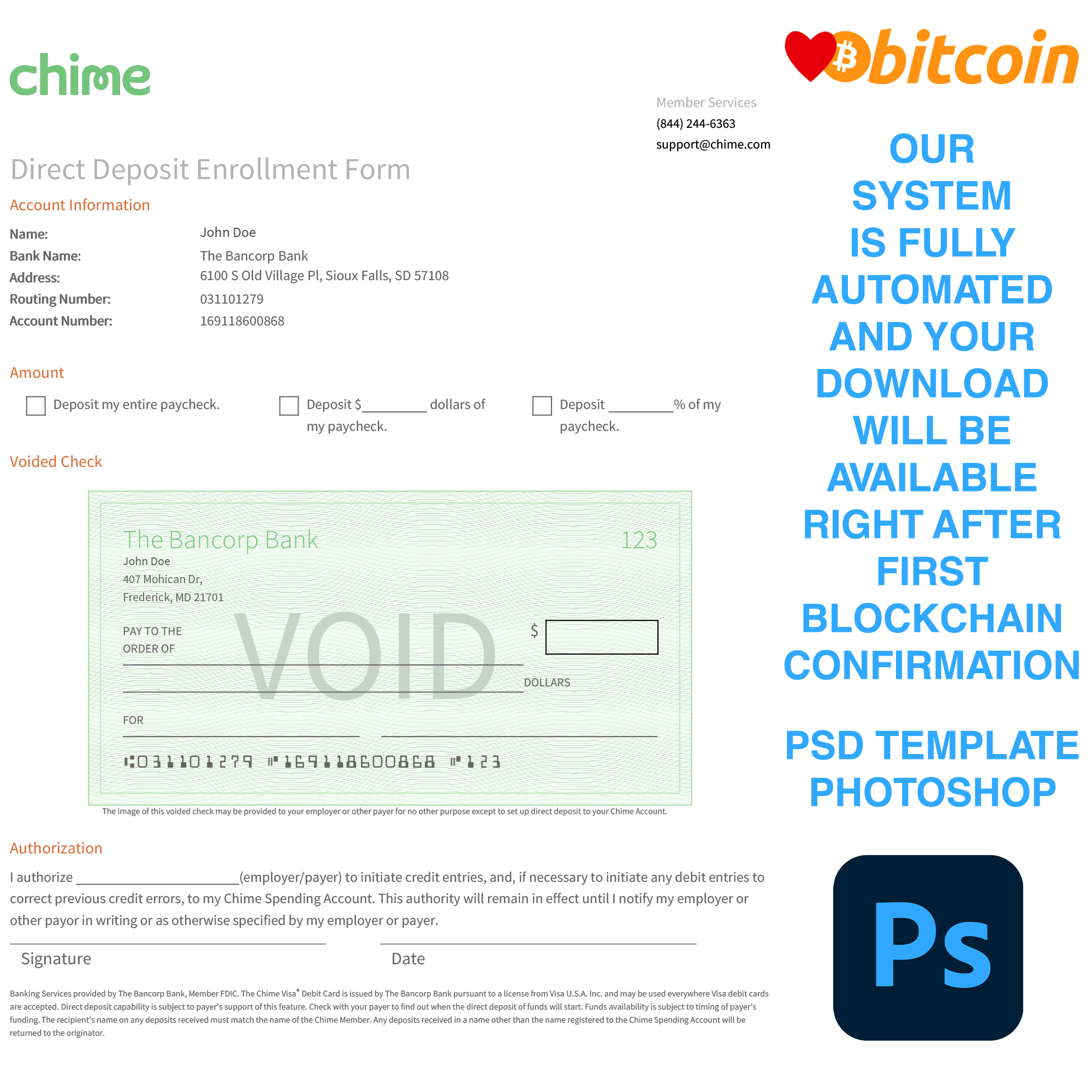 USA Chime Statement Template United Templates